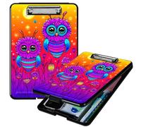 RWUTYTIUL Heavy Duty Storage Clipboard, Slim Nursing Clipboard with Internal Pen Case, Portable File Organizer Case for A4 Letter Size Paper Office Medical Professionals, Honey Sunset