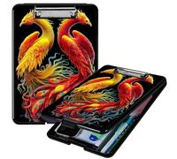 RWUTYTIUL Heavy Duty Storage Clipboard, Slim Nursing Clipboard with Internal Pen Case, Portable File Organizer Case for A4 Letter Size Paper Office Medical Professionals, Flamingo Red