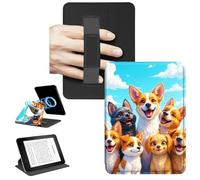 RWUTYTIUL Magnetic Detachable Case for 6" Kindle Paperwhite 4 10th Generation 2018, 360 Rotating Stand Protective Cover with Convenient Hand Strap Removable Shell & Auto Wake/Sleep, Blue Sky Seven