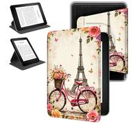 RWUTYTIUL Magnetic Detachable Case for 6" Kindle Paperwhite 4 10th Generation 2018 Release, 360 Degree Rotating Protective Stand Cover with Removable Shell & Auto Wake/Sleep, Bicycle Leaning Tower
