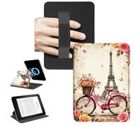 RWUTYTIUL Magnetic Detachable Case for Amazon 6" Kindle Paperwhite 10th Generation 2019 PQ94WIF, 360 Rotating Stand Protective Cover with Convenient Hand Strap Removable Shell, Bicycle Leaning Tower