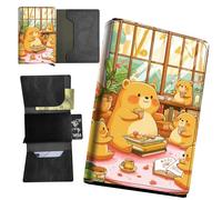 RWUTYTIUL Minimalist Wallet for Men, Womens Pop Up Automatic Wallet Slim Leather Wallet with Money Clip RFID Blocking Credit Card holder Business Gift, Ocean Dragon, Skull Man Flower