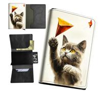 RWUTYTIUL Minimalist Wallet for Men, Womens Pop Up Automatic Wallet Slim Leather Wallet with Money Clip RFID Blocking Credit Card holder Business Gift, Ocean Dragon, Bear Lunch