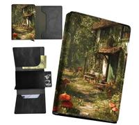 RWUTYTIUL Minimalist Wallet for Men, Womens Pop Up Automatic Wallet Slim Leather Wallet with Money Clip RFID Blocking Credit Card holder Business Gift, Ocean Dragon, Forest Skull Leaf