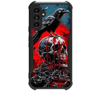 RWUTYTIUL Red Skull Eagle for Samsung Galaxy S24/S25 5G 6.2" Case, Fit Ultra Thin Soft Silicone Shockproof Protective Cover Full Body Drop Protection Phone Case for Women Men