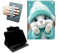 RWUTYTIUL Rotating Handle Case for Amazon Kindle Fire Max 11 13th Generation 2023 Tablet, 360 Degree Swivel Kickstand with Magnetic Closure, Shockproof Leather Protective Cover, Green Clothes Rabbit