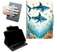 RWUTYTIUL Rotating Handle Case for iPad Air 3 2019/iPad Pro 10.5" 2017/2019/ iPad 9th/8th/7th Gene 10.2", 360 Degree Swivel Kickstand with Magnetic Closure Protective Cover, Tuna Under the Sea