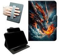 RWUTYTIUL Rotating Handle Case for iPad Air 3 2019/iPad Pro 10.5" 2017/2019/ iPad 9th/8th/7th Gene 10.2", 360 Degree Swivel Kickstand with Magnetic Closure Protective Cover, Cloud Dark Dragon
