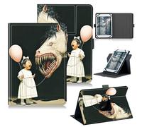 RWUTYTIUL Universal Tablet Case for BLU M8L 2022/M8L Plus 8 Inch, 360 Degree Rotating Kickstand Protective Stand PU Leather Shell Cover for 7"-9", Girl Horse