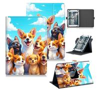 RWUTYTIUL Universal Tablet Case for Callsky-Tab Cpad 10 10.1 Inch 2025, 360 Degree Rotating Kickstand Protective Stand with Multiple Viewing PU Leather Shell Cover for 9"-10.5", Blue Sky Seven