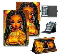 RWUTYTIUL Universal Tablet Case for Callsky-Tab Cpad 10 10.1 Inch 2025, 360 Degree Rotating Kickstand Protective Stand with Multiple Viewing PU Leather Shell Cover for 9"-10.5", Girl Yellow Clothes