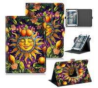 RWUTYTIUL Universal Tablet Case for Dragon Touch Notepad K10/for ZONKO K105/Winsing 10 Inch, 360 Degree Rotating Kickstand Protective Stand PU Leather Shell Cover for 9"-10.5", Sun Lemon