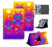 RWUTYTIUL Universal Tablet Case for Dragon Touch Notepad K10/for ZONKO K105/Winsing 10 Inch, 360 Degree Rotating Kickstand Protective Stand PU Leather Shell Cover for 9"-10.5", Honey Sunset