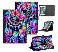 RWUTYTIUL Universal Tablet Case for Lenovo Idea Tab 11" 2025/Tab M11 2024/K11, 360 Degree Rotating Kickstand Protective Stand PU Leather Shell Cover for 10.5"-11.5", Artistic Dreamcatcher