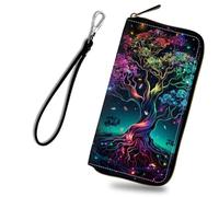 RWUTYTIUL Zipper Women's Wallets, Card Cases & Money Organizers with Wristlet Wrist Strap, RFID Blocking PU Leather Wallet Man for Cell Phone Driving License Coin Cash Travel, Customized, 617