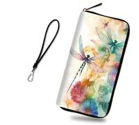 RWUTYTIUL Zipper Women's Wallets, Card Cases & Money Organizers with Wristlet Wrist Strap, RFID Blocking PU Leather Wallet Man for Cell Phone Driving License Coin Cash Travel, Customized, 401