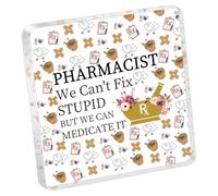 RX Pharmacist Acrylic Plaque Pharmacist Desk Decor Sign Pharmacy Tech Appreciation Thank You Gift RX Decoration Decorative (PHARMACIST y1)