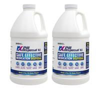 RX Pill Disposal XL, Safe Effective Solution, Destroy and Deactivate Prescription Medication Drug Medicines, XLarge 64oz Capacity (2 Pack)