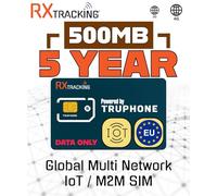 RX Tracking Prepaid Global Plan 500MB 5 Year IoT M2M 2G 3G 4G LTE Cat M1 135+ Countries GPS Tracker SIM Card