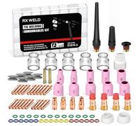 RX Weld 72PCS TIG Welding Torch Stubby Gas Lens #12 Tig Cups Kit for WP-17/18/26