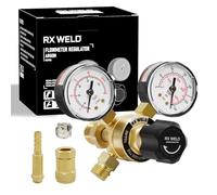 RX WELD Argon CO2 Regulator Gas Welding Regulator CGA580 Compatible with Miller Lincoln Mig Tig Weld 0-4500PSI / 0-10BAR