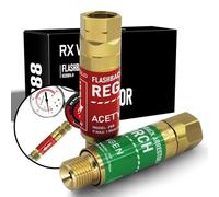 RX Weld Oxygen Acetylene Flashback Arrestors Set Regulator End - Standard "B" 9/16-18UNF Threads Size
