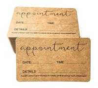 RXBC2011 Appointment Reminder Cards Kraft for Beauty Makeup Hair Nail Salon Barber Shop Restaurants Therapist Pack of 100