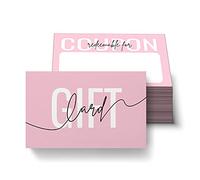 RXBC2011 Blank Gift card for business blank coupons for kids DIY Coupons Gift Certificates Vouchers for dad Pink Pack of 100