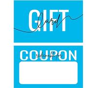 RXBC2011 Blank Gift card for business blank coupons for kids DIY Coupons Gift Certificates Vouchers for dad Pink Pack of 100 (WATER)