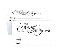 RXBC2011 Song request cards wedding reception music guest interaction design pack of 100 White