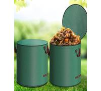 RXBSLZN Professional Garden Bag with Lid - 500L Capacity Waterproof Lid for Leaves & Green Cuttings (500L 132 Gallons 80 x 100 cm)