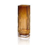 Rxcvkmw Modern Minimalist Glass Square vase, Crystal Glass vase, vase, Dry vase (Amber)