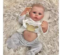 RXDOLL 18 Inch Real Life Baby Dolls Realistic Reborn Baby Dolls Silicone Full Body Girl Lifelike Awake Newborn Babies Doll That Look Real Toy For Kids Age 3+