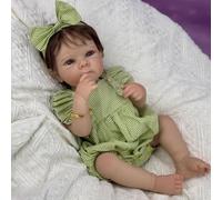 RXDOLL 18 Inch Realistic Reborn Baby Dolls Silicone Full Body Blue Eyes Bettie Vinyl Lifelike Baby Doll That Look Real Anatomically Correct Newborn Babies Kids Gifts