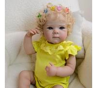 RXDOLL 18 Inch Realistic Reborn Baby Dolls Silicone Full Body Lifelike Weighted Handmade Newborn Baby Doll That Look Real Life Doll Toys with Blue Eyes Kids Gifts