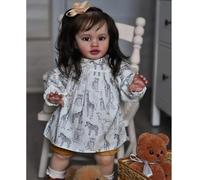 RXDOLL 26 Inch Reborn Dolls Pippa Big Size Realistic Reborn Toddler Doll Girl Soft Vinyl Limbs and Cloth Body Baby Doll That Look Real Lifelike Newborn Baby Dolls Toy Set for Kids
