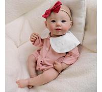 RXDOLL Anatomically Correct Baby Girl 19 Inch Silicone Full Body Reborn Baby Dolls That Look Real Vinyl Realistic Baby Doll Squishy Full Silicone Body & Tongue Out Face
