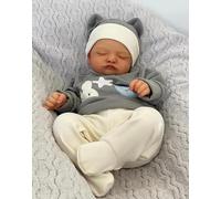 RXDOLL Asleep Reborn Baby Dolls Silicone Full Body Boy 20 Inch Realistic Newborn Doll Anatomically Correct Lifelike Baby Dolls That Look Real for Kids 3+ or Collectors