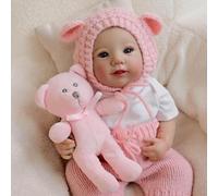 RXDOLL Life-Size Reborn Baby Dolls Girl 19 Inch Silicone Full Body Vinyl Anatomically Correct Smiling Real Life Baby Dolls With Adorable Tongue-Out Face Kids Gifts
