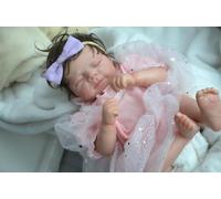 RXDOLL Lifelike Baby Doll 18 Inch Silicone Full Body Vinyl Anatomically Correct Sleeping Realistic Reborn Baby Dolls Girl Real Life Newborn Babies Toy Gifts