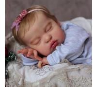 RXDOLL Lifelike Baby Doll Reborn Realistic 19 Inch Soft Cloth Body Sleeping Newborn Baby Dolls That Look Real Life Babies Poseable Limbs Toy Gifts for Kids 3+