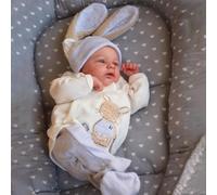RXDOLL Preemie Baby Reborn Dolls 17 Inch Lifelike Reborn Baby Dolls Handmade Realistic Newborn Baby Dolls Boy with Hand Painted Hair Visible Veins Collectible Art Doll