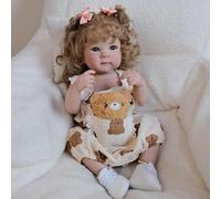 RXDOLL Realistic Baby Doll Blue Eyes 18 Inch Full Body Silicone Reborn Baby Dolls That Look Real Life Anatomically Correct Silicone Newborn Doll for Girls Age 3+
