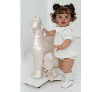 RXDOLL Realistic Reborn Toddler Baby Dolls Pippa 26 Inch Big Size Reborn Toddler Girl Soft Cloth Body Real Baby Dolls That Look Real Silicone Babies Doll for Kids Age 3+