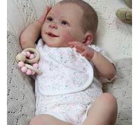 RXDOLL Reborn Baby Dolls 18 Inch Realistic Baby Doll Lifelike Newborn Babies Doll Smiling Sweet Real Life Reborn Dolls Soft Cloth Body With Accessories For Kids Age 3+