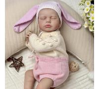 RXDOLL Reborn Baby Dolls 20 Inch Realistic Babies Eye Closed Sleeping Newborn Doll That Look Real Lifelike Baby Doll Cloth Body Vinyl Limbs Kids Birthday Xmas Gifts