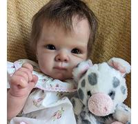 RXDOLL Reborn Baby Dolls Boy 19 Inch Silicone Full Body Vinyl Anatomically Correct Life Like Baby Doll African American Newborn Babies Waterproof Toy Gifts