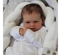 RXDOLL Reborn Baby Dolls Boy Elijah 17 inch Full Body Silicone Vinyl Weighted Reborn Toddler Doll That Look Real Looking Newborn Dolls Eyes Open Realistic Baby Doll