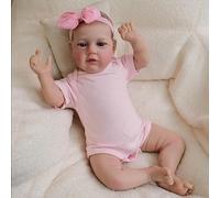 RXDOLL Reborn Baby Dolls Realistic 20 Inch Soft Cloth Body Handmade Newborn Baby Doll That Look Real Lifelike Babies Open Blue Eyes Toy Gifts for Kids Age 3+