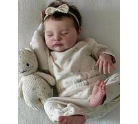 RXDOLL Reborn Baby Dolls Realistic Silicone Full Body Vinyl 20 Inch Lifelike Baby Doll Sleeping Girl 3D Skin Washable Real Life Baby Doll Toys for Newborn Baby